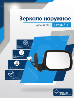 Urban (2017-) правое, обогрев, электрический привод